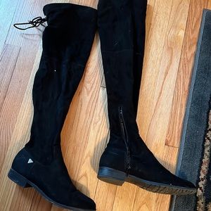 Guess suede high knee boots